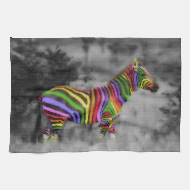 Paño De Cocina Zebra arcoiris (Horizontal)