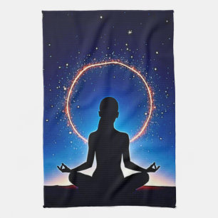 Paño De Cocina Zen Bajo las Estrellas: Meditación Cósmica