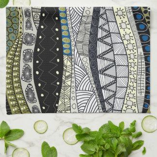 Paño De Cocina Zentangle Abstract Mosaic Kitchen Tea Towel