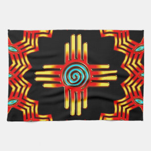 Paño De Cocina Zia sol - Zia Pueblo New Mexico -
