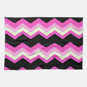 Paño De Cocina zigzag fuchsia chevron rosado