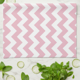 Paño De Cocina Zigzag rosa, Chevron rosado, patrón geométrico