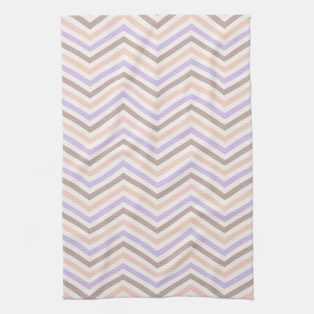 Paño De Cocina ZigZag Rubor Rosa Lavanda  (Vertical)