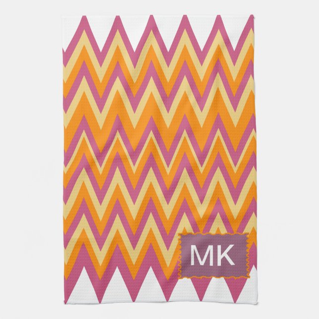 Paño De Cocina ZigZag tribal azteca (Vertical)