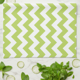 Paño De Cocina Zigzag verde, Chevron verde, patrón geométrico