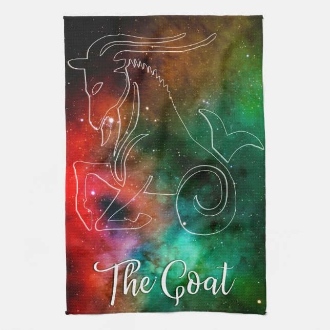 Paño De Cocina Zodiac: Capricornio "La cabra" (Vertical)