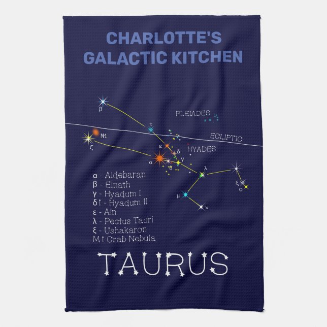 Paño De Cocina Zodiac Constellation Taurus (Vertical)