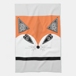 Paño De Cocina Zorro de cartón, Fox de aplicación, Fox