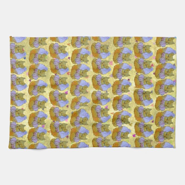 Paño De Cocina Zorro llamado Dice (Horizontal)