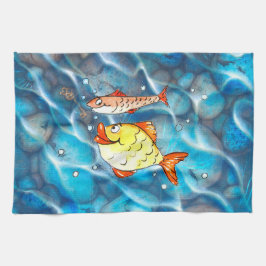 Paño De Cocina Zwei fröhliche Fische