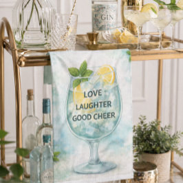 Paño de Té | Regalo de Cocina Limón Menta Gin & To