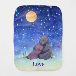 Paño Para Bebés Amor, bebé Hippo y su madre