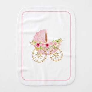 Paño Para Bebés Amortiguador de bebé floral rosa