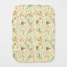 Paño Para Bebés Aves y ramas de Shabby Amarillo