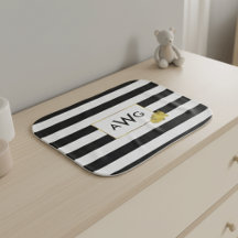 Banda negra y tela dorada monograma