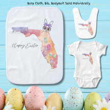 Feliz Pascua Huevos de Pastel y Conejito de Florid