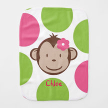 Mod Monkey Chica Burp Cloth