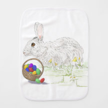 Tela de raya de conejo de Pascua