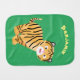 Paño Para Bebés Un personalizado feliz del cachorro de tigre (Anverso (Horizontal))