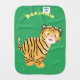 Paño Para Bebés Un personalizado feliz del cachorro de tigre (Reverso)