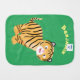 Paño Para Bebés Un personalizado feliz del cachorro de tigre (Reverso (Horizontal))
