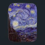 Paño Para Bebés Vincent Van Gogh Starry Night Vintage Bella Artes<br><div class="desc">Vincent van Gogh Starry Night Bella Artes Painting Starry Night es un cuadro del artista holandés post-impresionista Vincent van Gogh. El cielo azul nocturno está lleno de nubes, estrellas y una luna creciente brillante. La noche estrellada es la única noche de la serie de vistas desde la ventana de su...</div>