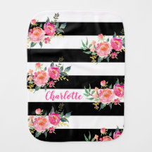 Paño rosado negro y del blanco de las rayas de las