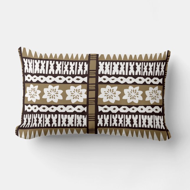 Paño tropical 13" del Tapa de Brown" almohada (Anverso)
