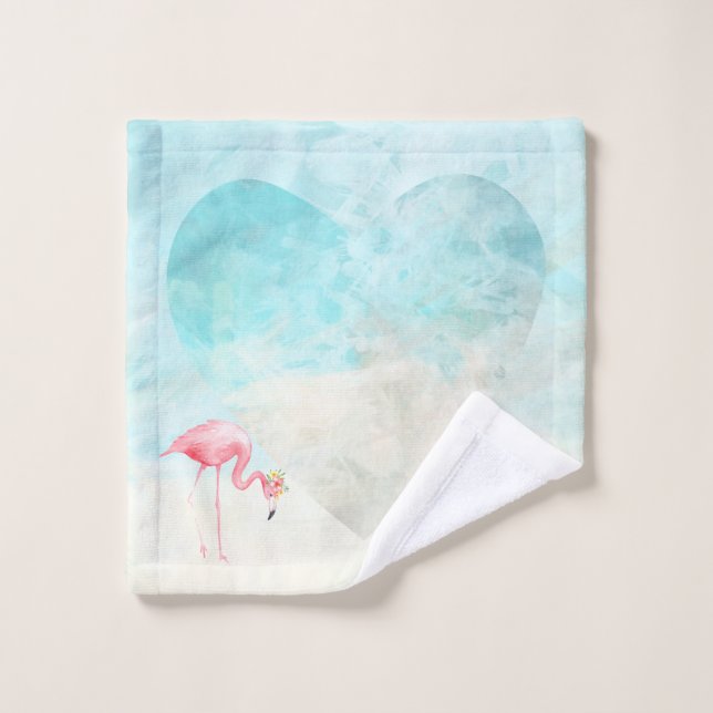 Paño tropical del lavado del baño del flamenco de (Toallita)