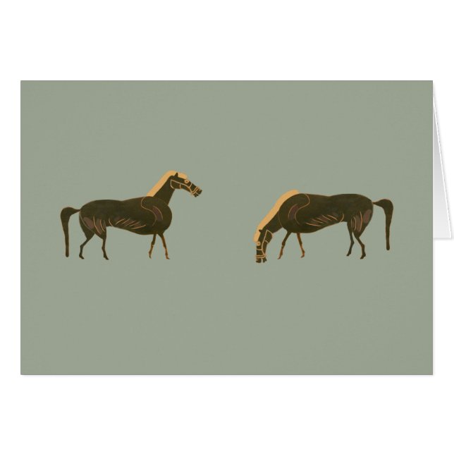 Panoplia - dos caballos del griego clásico que (Anverso (Horizontal))