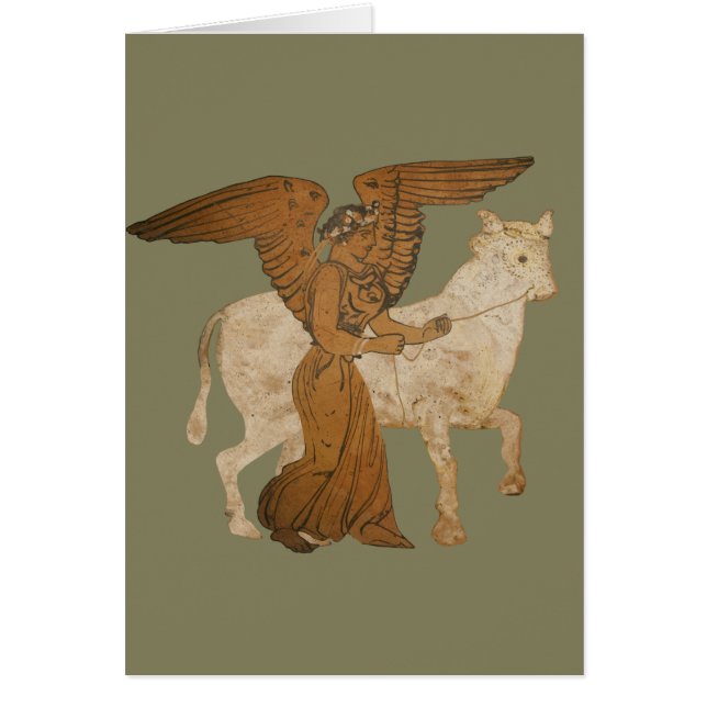 Panoplia - la diosa griega Nike con un toro (Frente)