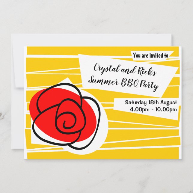 Panorama de invitación a Rosa español (Anverso)