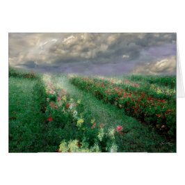 Panorama de las flores de visión longitudinal