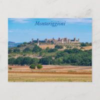 Panorama de Monteriggioni, Toscana, Italia Tarjeta