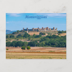 Panorama de Monteriggioni, Toscana, Italia Tarjeta