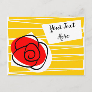 Panorama de postal de texto Rosa español