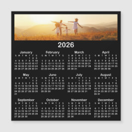 Panorama Foto Calendario magnético Blanco Negro 20