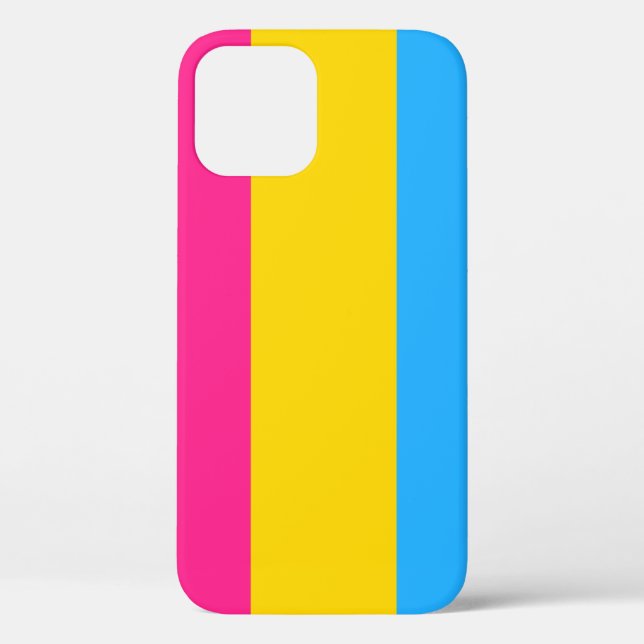 Pansexual bandera iPhone 12 funda (Reverso )