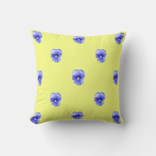 Pansia azul - Cojín decorativo