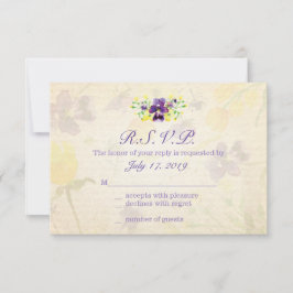 Pansias púrpura perfectas, tarjetas de respuesta