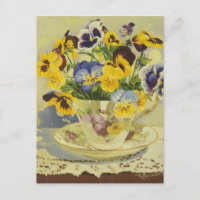 Pansies de 1187 en postal de enseñanza superior