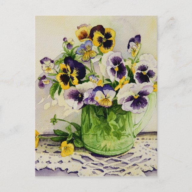 Pansies de 1794 con tarjeta de cocina de cristal v (Anverso)