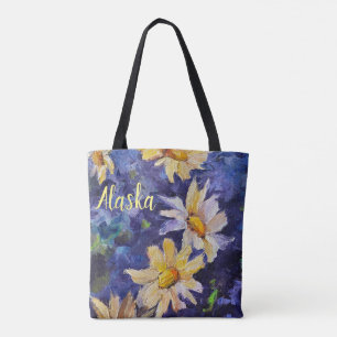 Pansies de Alaska en la bolsa con ALASKA