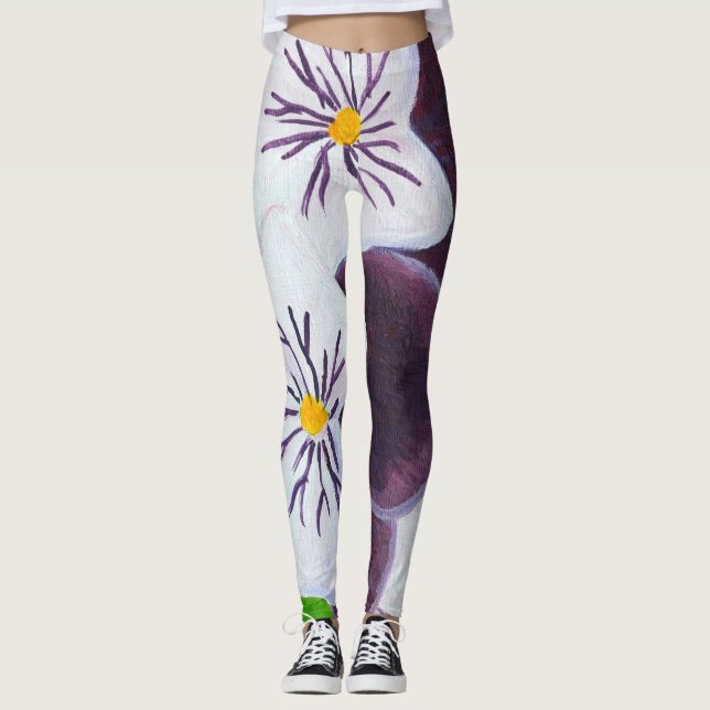 Pansies leggings (Anverso)