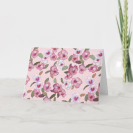 Pansies - Tarjeta de saludo Rosa pálida