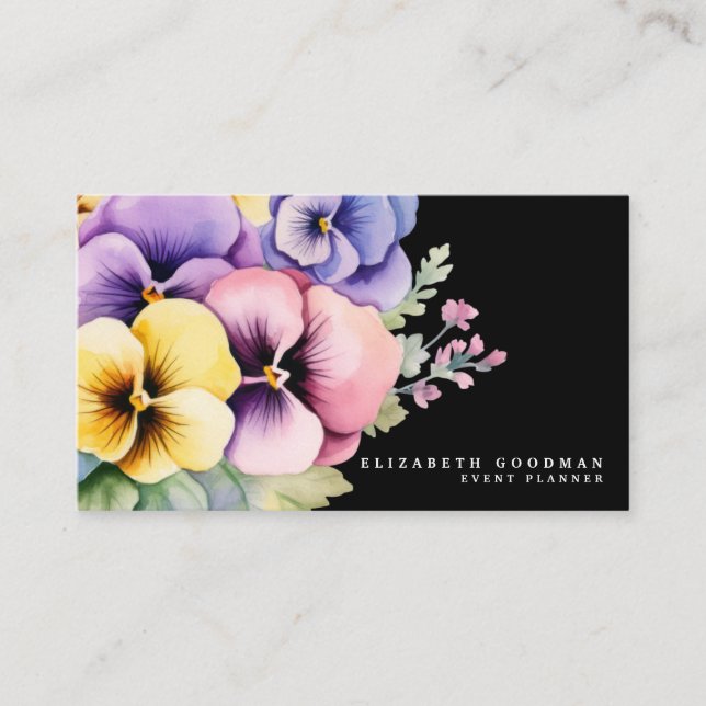 Pansitas de primavera coloridas de moda Tarjetas d (Anverso)