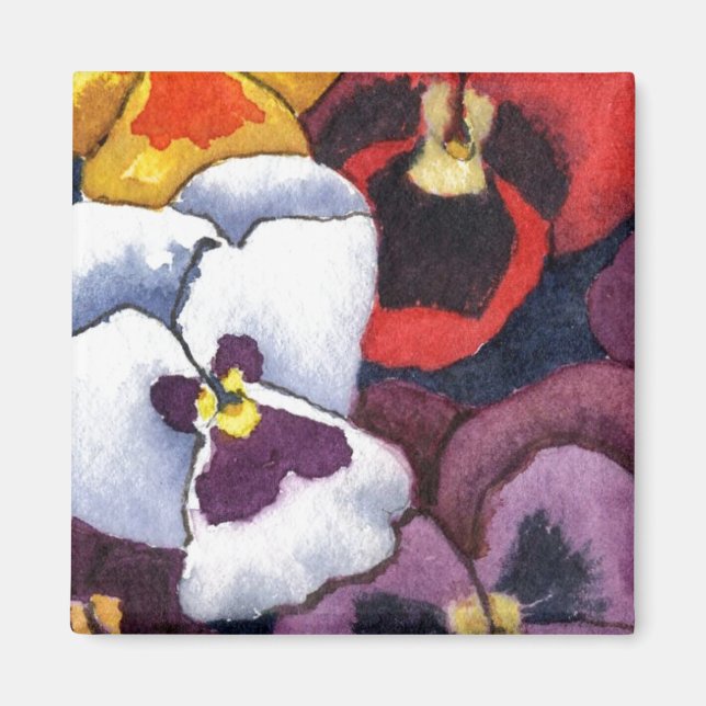 "Pansy #2" imán floral (Frente)