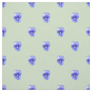 Pansy azul en la menta - Tela