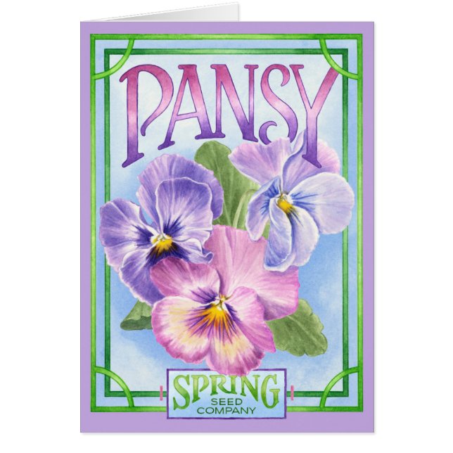 Pansy Seeds - Blank Card (Frente)
