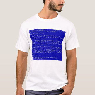 Pantalla azul de Windows de la camiseta de la muer